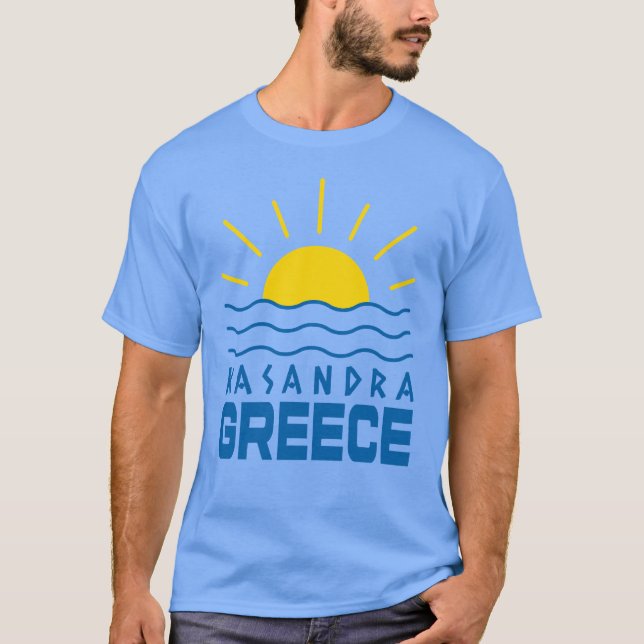 T-shirt Kasandra Soleil Et Mer Bleu Hommes (Devant)