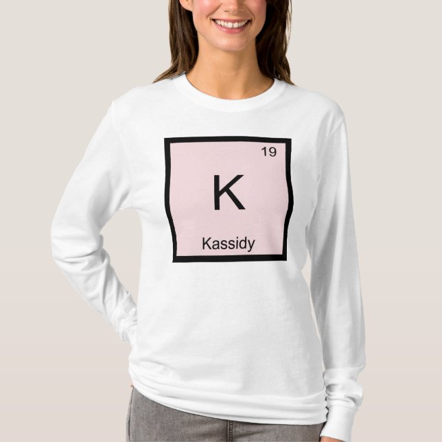 T-shirt Kassidy  Nom Élément Chimique Tableau Périodique (Devant)