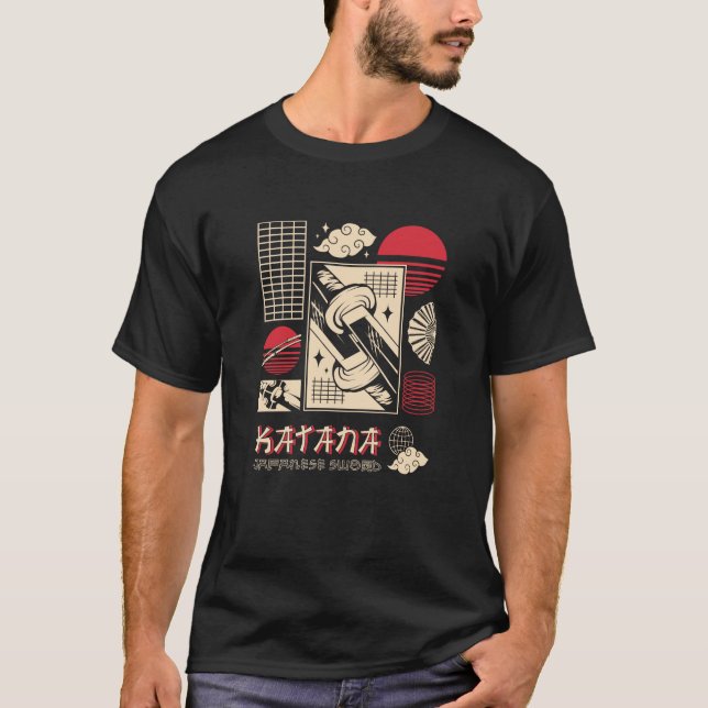 T-shirt Katana Samurai Guerrier Japonais Streetwear (Devant)