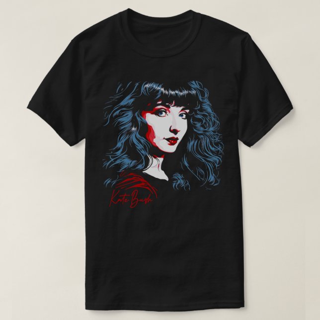 T-shirt Kate Bush 80s Retro Design (Design devant)