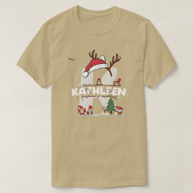 T-shirt Kathleen Christmasw Kathleen Nom pour les Noël drô (Design devant)