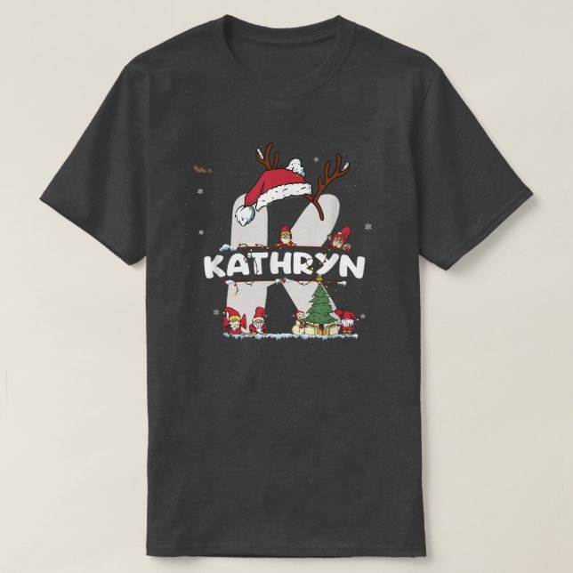 T-shirt Kathryn Christmas w Kathryn Nom pour les Noël drôl (Design devant)