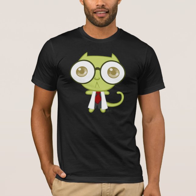 T-shirt Kats avec Glassez : Professeur Oops Shirt (Devant)