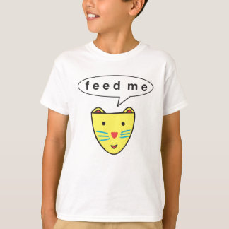 T-shirt Kats "m'alimentent" des enfants pièce en t