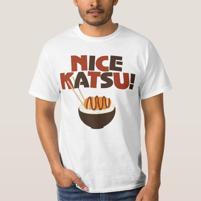 T-shirt Katsu gentil ! Chemise de graphique de Katsudon (Devant)