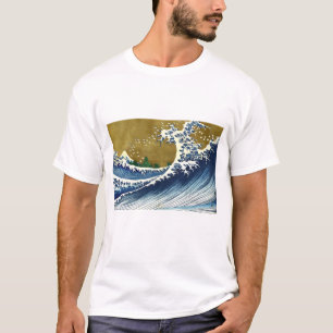 T-shirt Katsushika Hokusai - Grande vague colorée