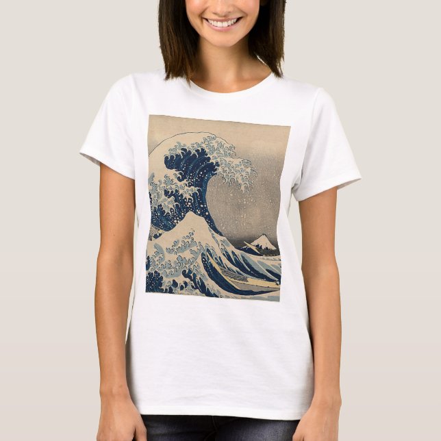 T-shirt Katsushika Hokusai. La Grande Vague au large de Ka (Devant)