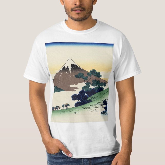 T-shirt Katsushika Hokusai. Le col de l'Inume dans la prov (Devant)