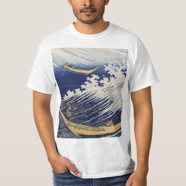 T-shirt Katsushika Hokusai. vagues (Devant)