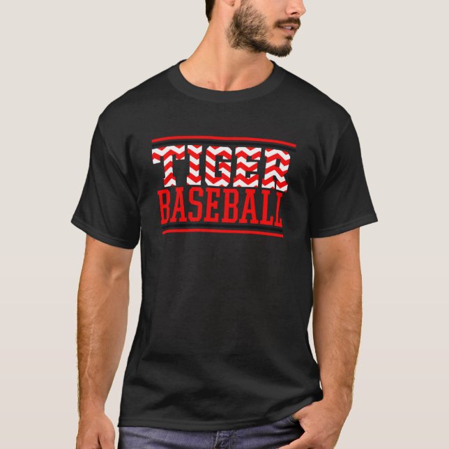 T-shirt Katy Tigers Baseball Zigzag Version (Devant)