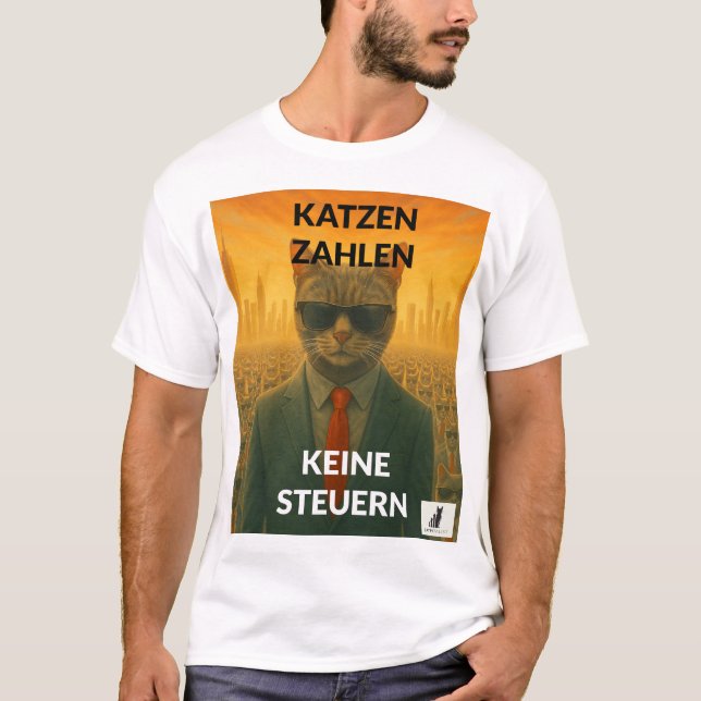 T-shirt Katzen Zahlen Keine Steuern (Devant)