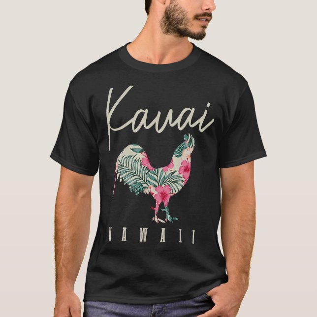 T-shirt Kauai Chicken Hawaii Hibiscus Hawaii Îles Hawaii S (Devant)