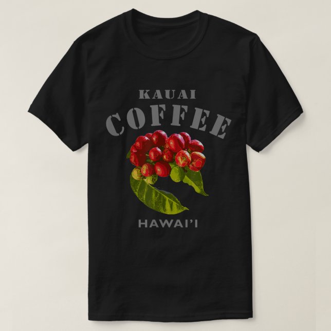 T-shirt Kauai Coffee Hawaii célèbre île moderne Hawaii mod (Design devant)