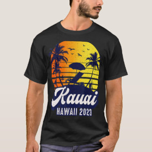 T-shirt Kauai Hawaii 2023 Hawaiian Sunset Beach Retro