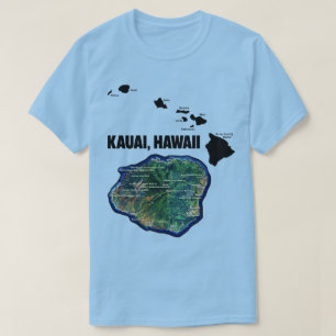 T-shirt Kauai Hawaii avec les îles hawaïennes
