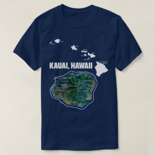 T-shirt Kauai Hawaii Avec Les Îles Hawaïennes