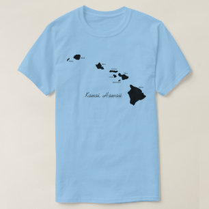 T-shirt Kauai Hawaii Avec Les Îles Hawaïennes