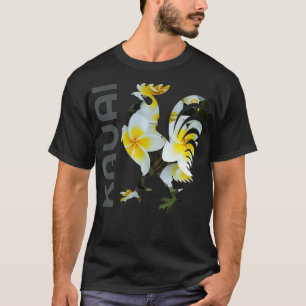 T-shirt Kauai Hawaii Chicken Rooster Flower Design cuisini