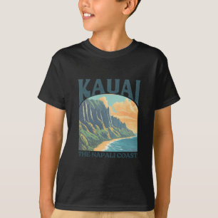 T-shirt Kauai Hawaii côte de Na Pali Vintage Beach
