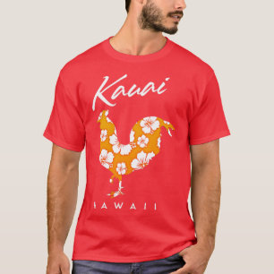 T-shirt Kauai Hawaii Fleur Hibiscus Poulet Amoureux Souven