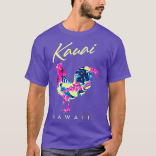 T-shirt Kauai Hawaii Fleur Hibiscus Poulet Amoureux Souven