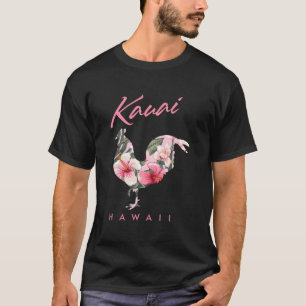 T-shirt Kauai Hawaii Fleur Hibiscus Roster Lover Souveni
