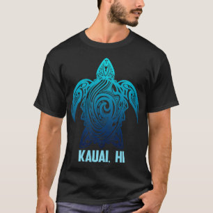 T-shirt Kauai Hawaii Tribal Tortue de mer Hawaii Surfer Sc
