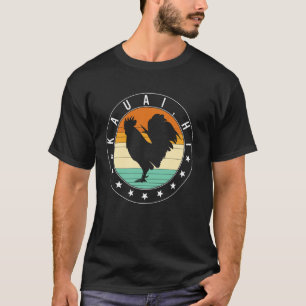 T-shirt Kauai Hi Sauvage Féral Poulet Souvenir Hawaii Coq