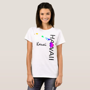 T-SHIRT KAUAI - ÎLES HAWAII NEON RAINBOW