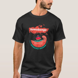 T-shirt Kawabunga Vibes été mignonne Watermelon Surfer