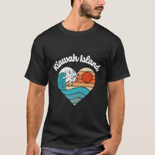 T-shirt Kawah Island Beach Lover Retro Heart Surf Wave Gr