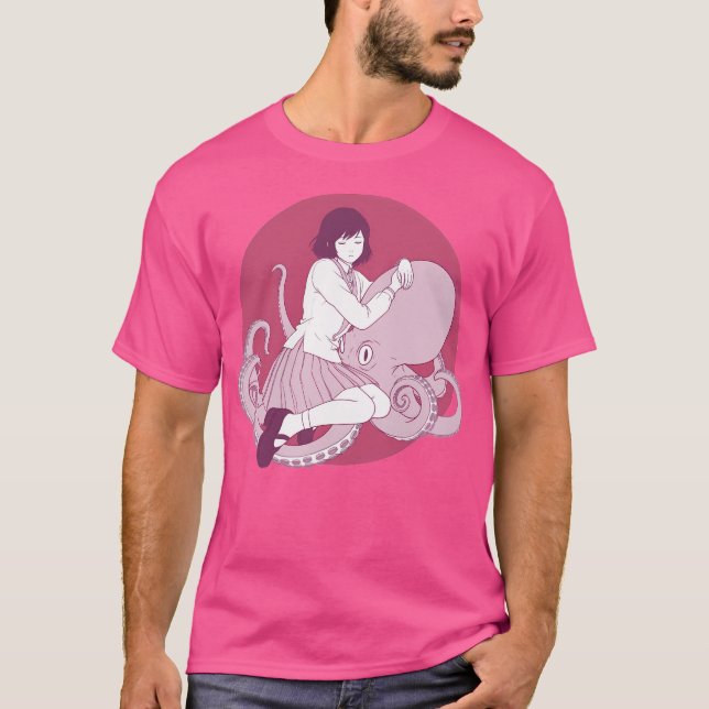 T-shirt Kawai fille Octopus Anime (Devant)