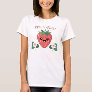 T-shirt Kawai Strawberry Baby Shower Maman à venir C'est u