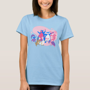 T-shirt kawaii animal party selfie drôle