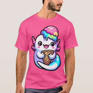 T-shirt Kawaii Anime Axolotl Love Funny Girl Mexicaine Sal