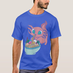T-shirt Kawaii Anime Axolotl Ramen Bowl