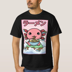 T-shirt Kawaii Anime Axolotl Ramen Noodle Femmes garçons G
