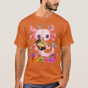 T-shirt Kawaii Anime Axolotl Ramen Noodle Femmes garçons G