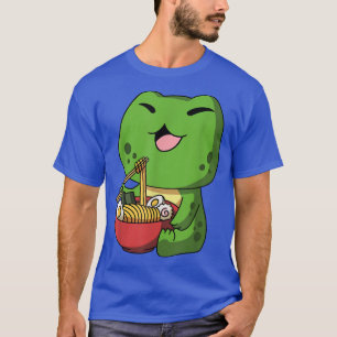 T-shirt Kawaii Anime Frog nouilles asiatiques japonais Ram