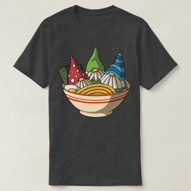 T-shirt Kawaii Anime Gnomes Asiatiques nouilles Japonaises (Design devant)