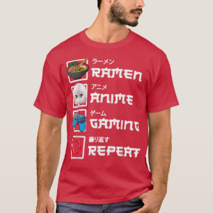 T-shirt Kawaii Anime Japonais Ramen Amusant Gamer Jeu Garç