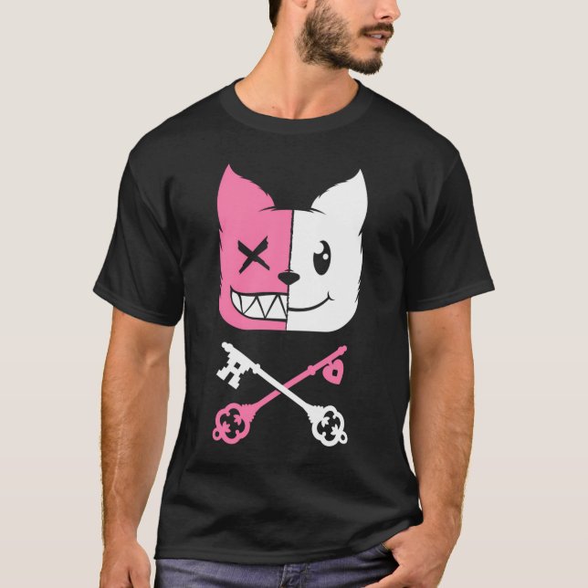 T-shirt Kawaii Anime Neko Girl Yandere Menhera Chan Pastel (Devant)