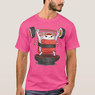 T-shirt Kawaii Anime Otaku Japonais Sushi Nigiri Weightlif