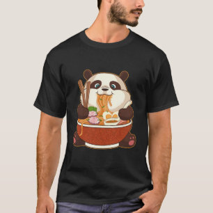 T-shirt Kawaii Anime Panda Otaku nouilles japonaises Ra