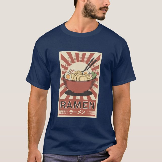 T-shirt Kawaii Anime Ramen (Devant)