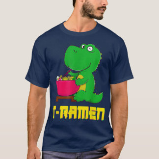 T-shirt Kawaii Anime T Rex Ramen Noodle Otaku Japonais Wom