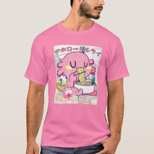 T-shirt Kawaii Axolotl Life Ramen fraise Lait Shake Ja