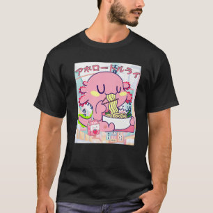 T-shirt Kawaii Axolotl Life Ramen fraise Lait Shake Ja
