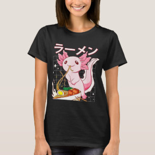 T-shirt Kawaii Axolotl Manger Ramen nouilles Anime Girls T