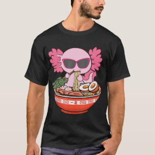 T-shirt Kawaii Axolotl Manger Ramen nouilles Anime Girls T